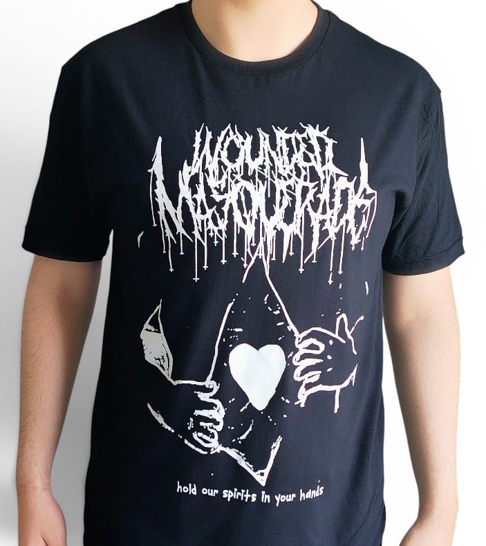 Wounded Masquerade - Limited Edition 'hold our spirits in your hands' T-shirt bundle