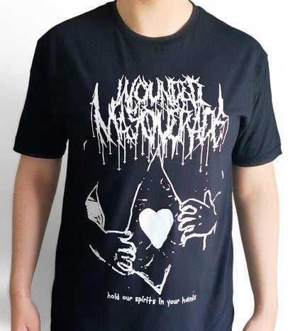 Wounded Masquerade - Limited Edition 'hold our spirits in your hands' T-shirt bundle