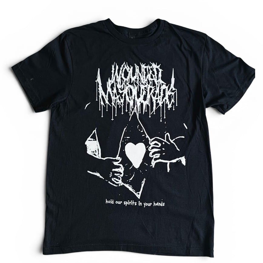 Wounded Masquerade - Limited Edition 'hold our spirits in your hands' T-shirt bundle