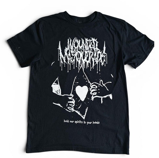 Wounded Masquerade - Limited Edition 'hold our spirits in your hands' T-shirt bundle