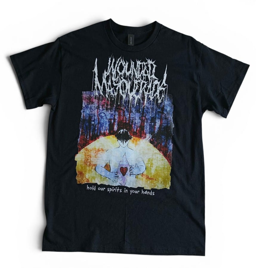 Wounded Masquerade - Limited Edition 'hold our spirits in your hands' T-shirt bundle