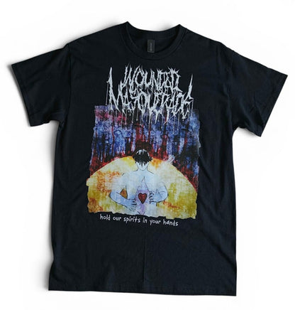 Wounded Masquerade - Limited Edition 'hold our spirits in your hands' T-shirt bundle