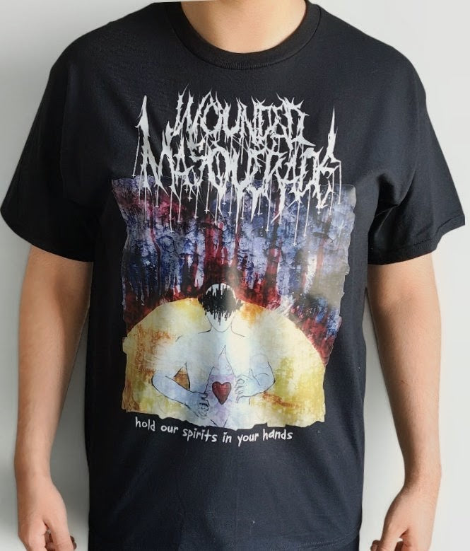 Wounded Masquerade - Limited Edition 'hold our spirits in your hands' T-shirt bundle